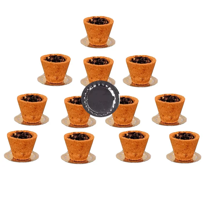 Sambrani Havan Cups Guggal Dhoop (2.5 cm) - Pack of 12 (Sandal)