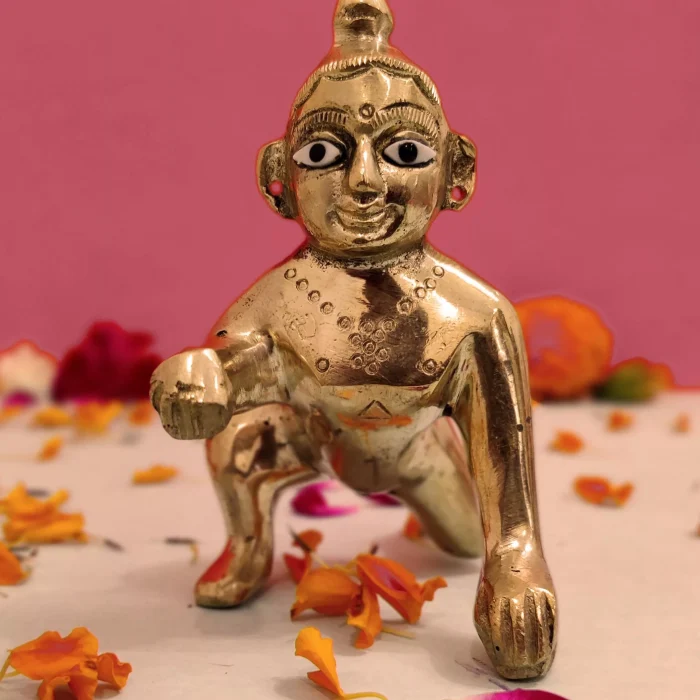 Endearing Medium Laddu Gopal Brass (Number - 4)