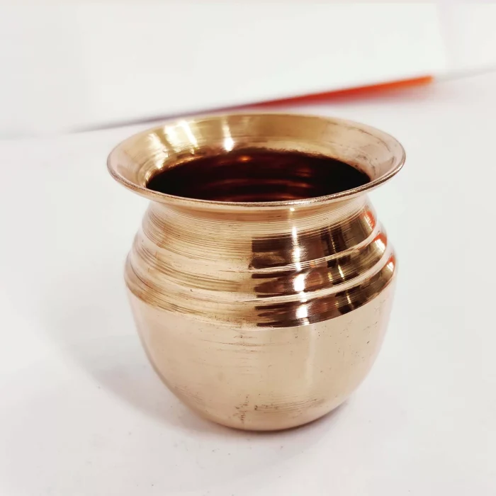 Handcrafted Copper Lota for Pooja Small(D- 2.3Inch)
