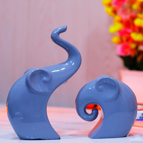 Charming Elephant Showpiece for ome Decor – (Grey) 9 inch
