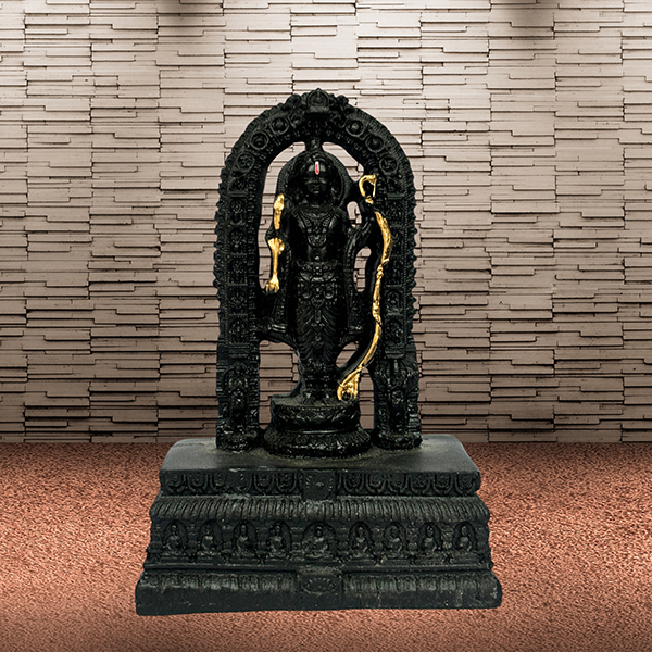 Ram Lalla Idol Showpiece for Home Decor (Black) Polyresin – 4 Inch