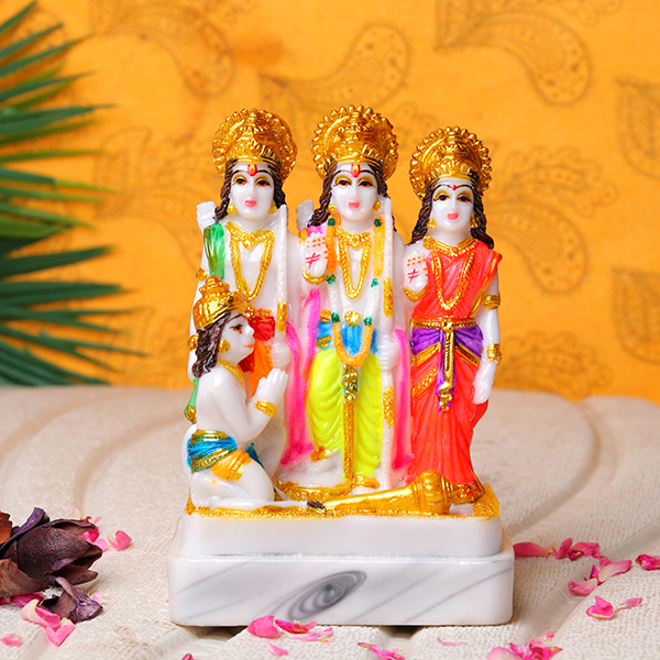 Rama Darbar Idol Showpiece (Multicolor) Marble – 6 Inch