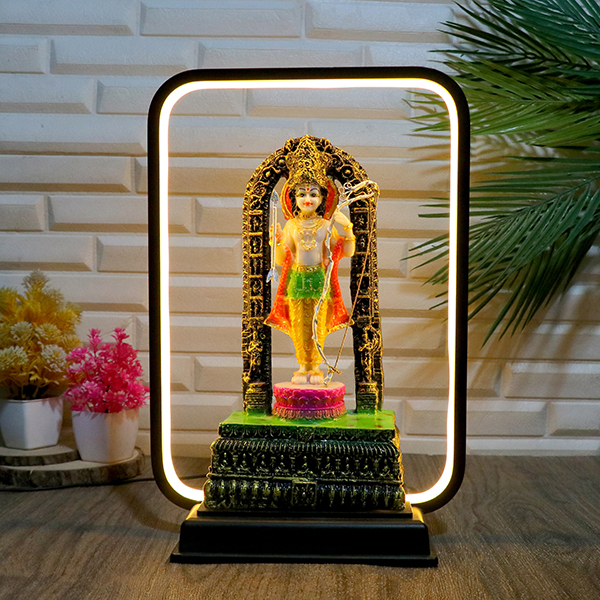 LED Ram Lalla for Home Decor (Multicolor) Marble – 12 Inch