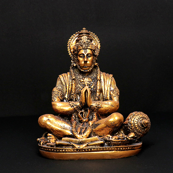 Lord Shiva Idol Statue Especially for Car Dashboard (Antique Gold) Polyresin – 7 Inch