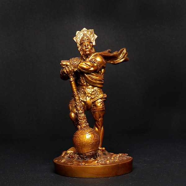 Bahubali Hanuman Idol Showpiece Espacially for Car Dashboad (Golden) Polyresin – 8 Inch