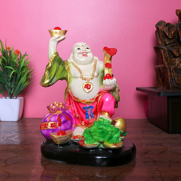 Laughing Buddha Feng Shui Idol – 17cm, Prosperity Statue