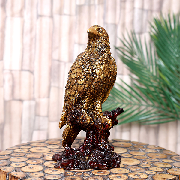 Mighty Eagle Showpiece for Home Decor (Antique) Polyresin – 8 Inch
