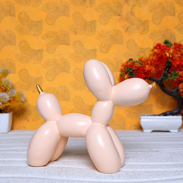 Balloon Dog Showpiece for Home Decor (Cream) Polyresin – 7.5 Inch