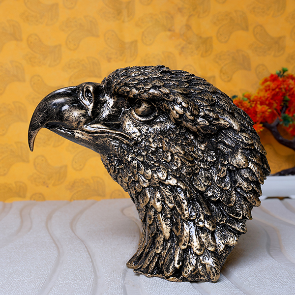 Eagle Face Showpiece for Home Decor (Antique) Polyresin – 8.5 Inch