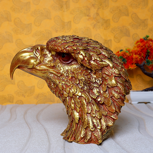 Eagle Face Showpiece for Home Decor (Antique) Polyresin – 8.5 Inch