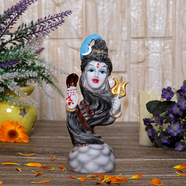 Lord Shiva Idol Showpiece for Home Decor (Black) Marble – 6 Inch