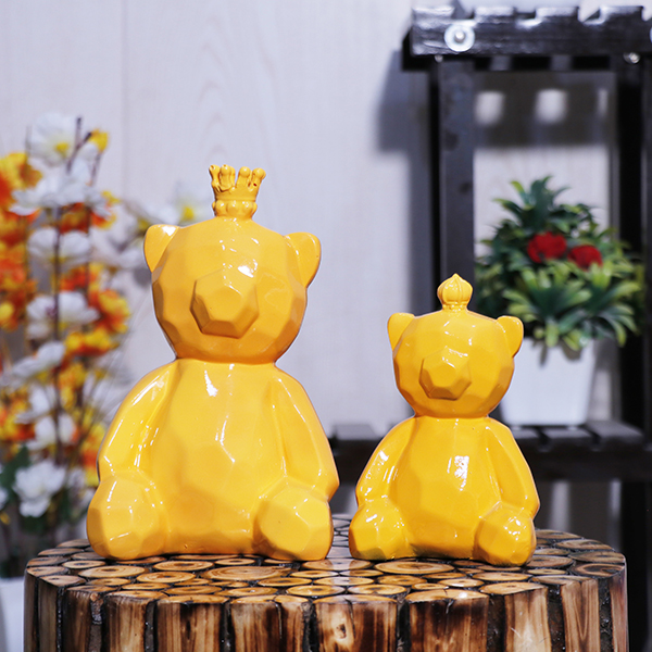 Teddy Bear Showpiece Set of 2 (Polyresin) – 8 Inch