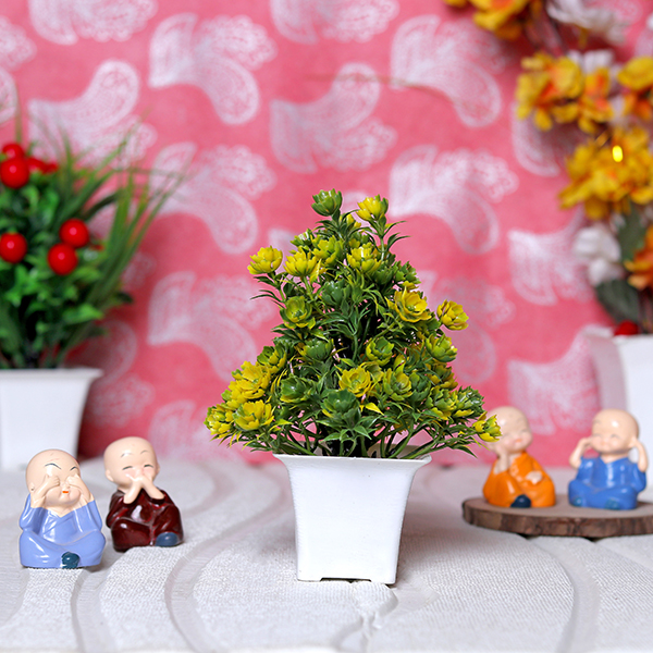 Artificial Plant Showpiece for Home Decor (Plastic) – 7 Inch