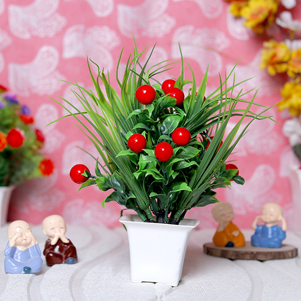 Artificial Plant Showpiece for Home Decor (Plastic) – 8 Inch