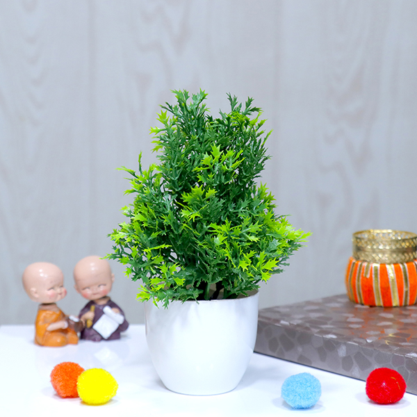 Artificial Plant Showpiece for Home Decor (Plastic) – 5.5 Inch