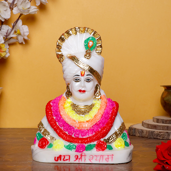 The Lord Khatu Shyam idol statue for home & office (Marble) – 9 inch