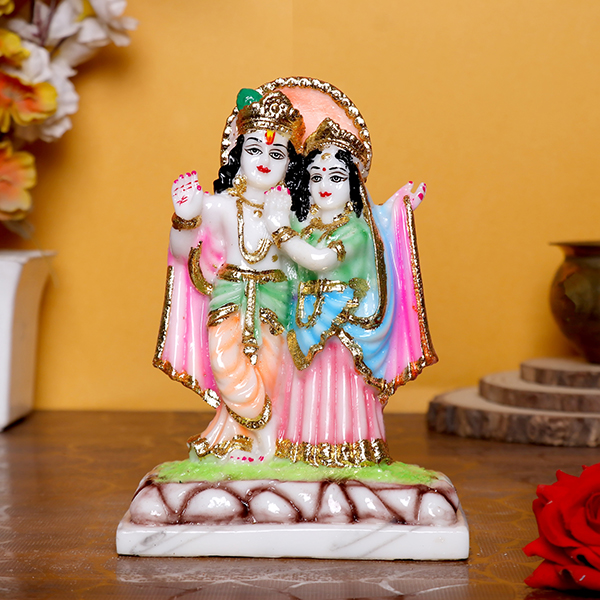 Radha-Krishan Idol Showpiece for home & office – (Marble) – 7 inch