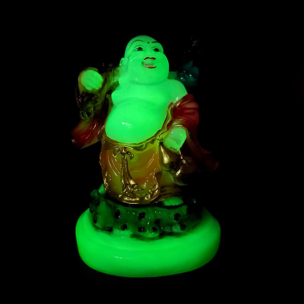 Laughing Buddha with Wealth Sack & Golden Robe (H-18cm)